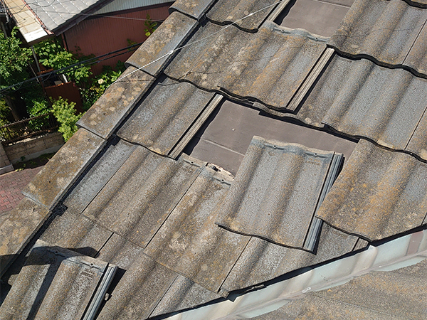瓦屋根補修工事施工前